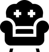A black and white chair with crosses on it vector