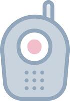 A gray and pink phone icon on a white background vector