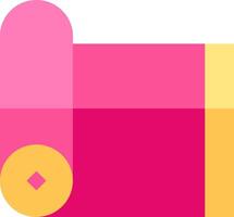A pink and yellow logo with a circle in the middle vector