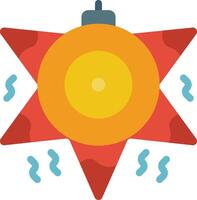 A star with a yellow and orange background vector