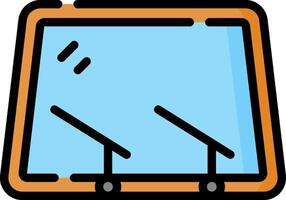 A window with a ladder on it vector