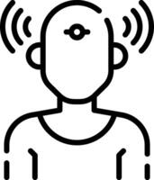 A man with a headband on his head vector