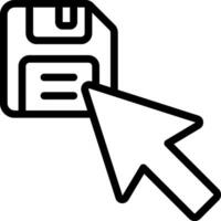 A black and white image of a floppy disk vector