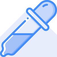 A blue and white tube with a long shadow vector