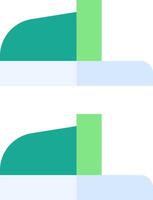 Two different colored shoes with the same shape vector