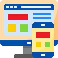Mobile responsive website design vector