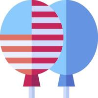 Two lollipops with an american flag on them vector