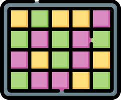 A square puzzle with colorful squares vector