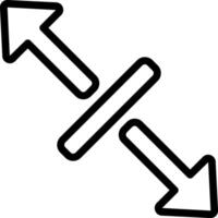 Two arrows pointing in opposite directions vector