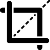 A square with a line through it vector