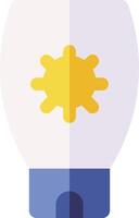 A light bulb with a sun on it vector
