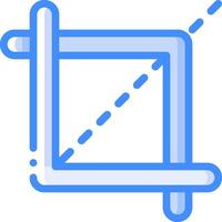 A square with a line through it vector