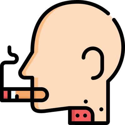 A man smoking a cigarette in the head