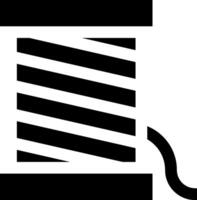 A spool of thread with a black and white design vector
