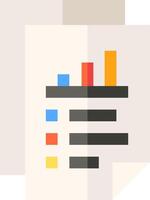 A graph chart with a bar chart on it vector