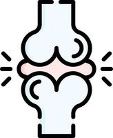 A cartoon illustration of a knee joint vector