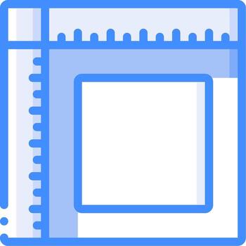 A square with a ruler and a ruler on it vector