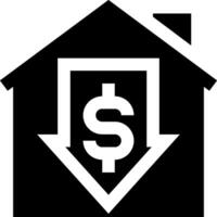 A house with a dollar sign in the middle of it vector