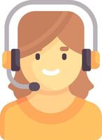 Call center agent avatar vector