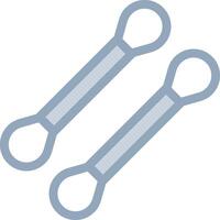 Two wrenches are shown on a white background vector