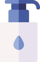 A bottle of soap with a drop of water on it vector