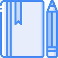 A notebook and pencil are next to each other vector