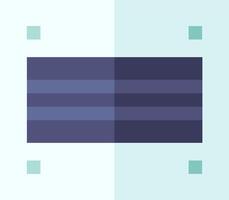 A flat icon of a square with a blue background vector
