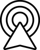 A black and white image of a wifi symbol vector