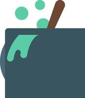 A blue bag with a spoon and a cup of tea vector