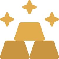 A stack of gold coins with five stars vector