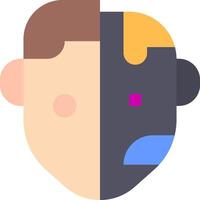 A man's face with a puzzle piece on it vector
