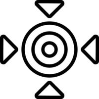 A black and white image of a circular symbol vector