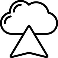 Cloud icon with arrow pointing to it vector