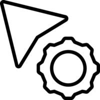 A gear wheel and a triangle icon vector