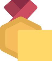 A yellow envelope with a red ribbon on it vector