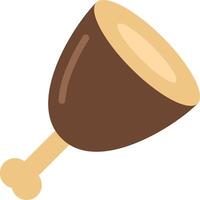A wooden cup with a handle on it vector