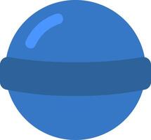 A blue ball with a band around it vector