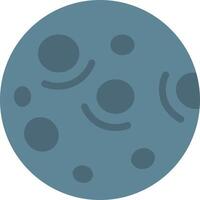 A blue moon with circles on it vector