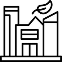 Green City Line Icon vector