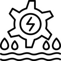 Hydro Power Line Icon vector