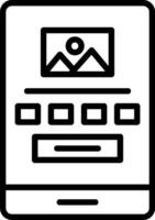 High Fidelity Wireframe Line Icon vector