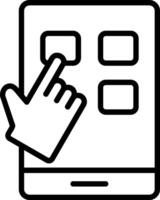 Interaction Design Line Icon vector