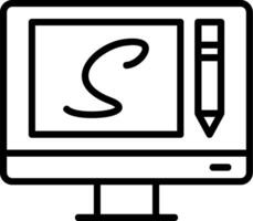 Sketching Line Icon vector