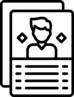 User Persona Line Icon vector