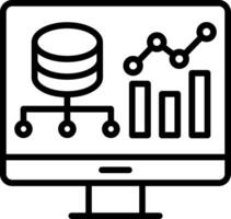 Data Driven Line Icon vector
