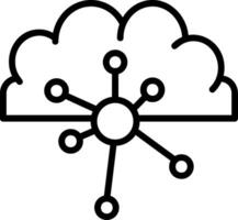 Mindmap Line Icon vector