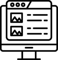 Landing Page Line Icon vector