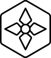 Negative Space Line Icon vector