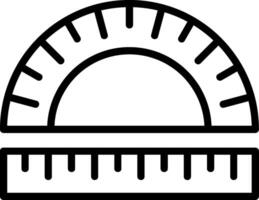 Protractor Line Icon vector