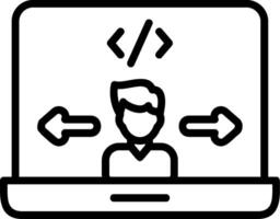End Users Line Icon vector